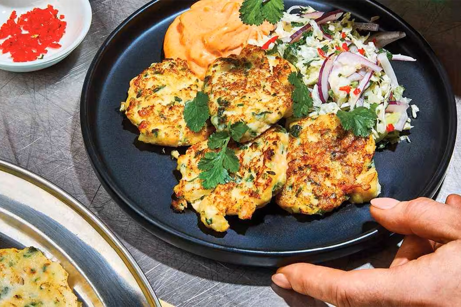 Seafood Pancakes and Gochujang Hollandaise Recipe 