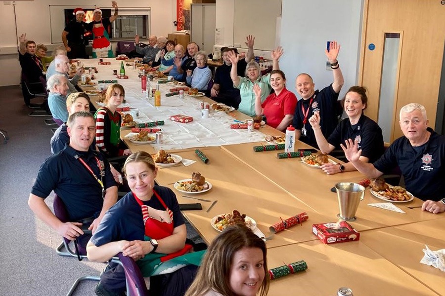 Christmas dinner support at Carlisle East Community Fire Station