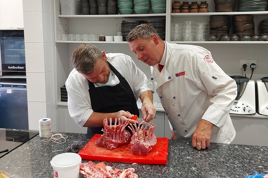 James Hill preparing for The Great British Menu